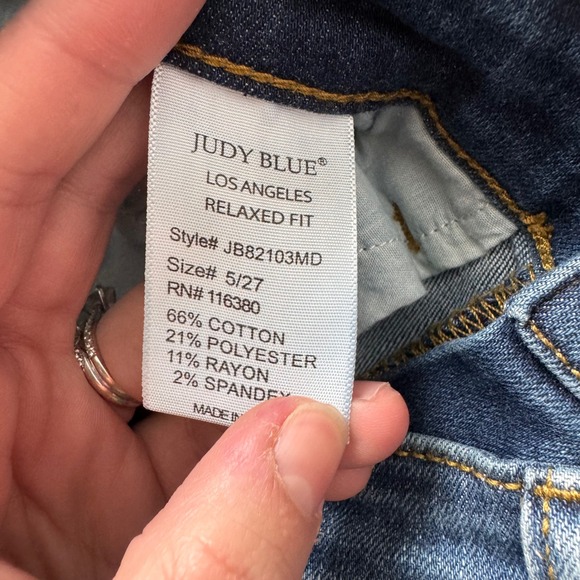 Judy Blue Relaxed Fit Jeans Medium Wash Stretch Denim Size 5/27 - Picture 6 of 8